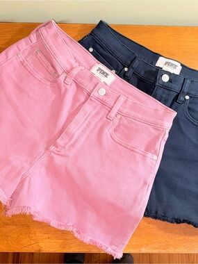 Victoria's Secret PINK Pink and Black High-Rise Denim Shorts Duo      size:10